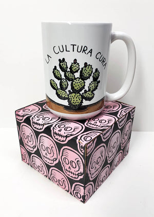 La Cultura Cura coffee mug and hand printed box
