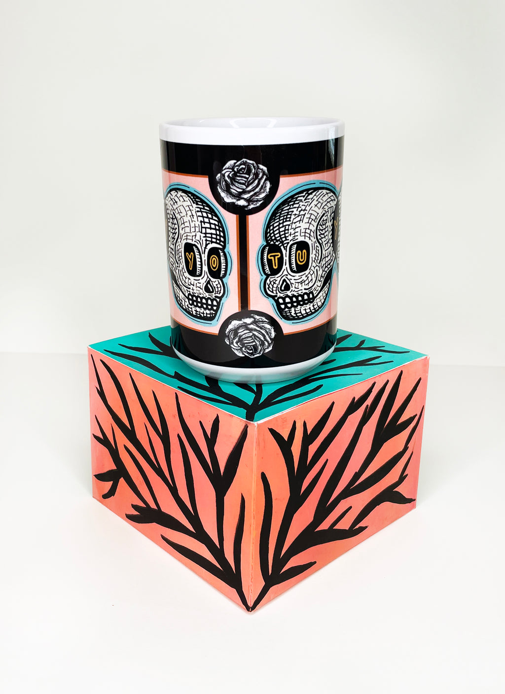 Tu Y Yo coffee mug and hand printed box